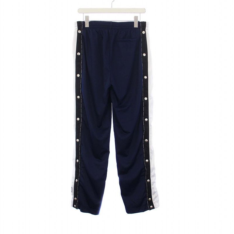 ヴェトモン ベトモン VETEMENTS VTMNTS CONTRASTING BAND SNAP JERSEY SWEATPANTS ジャージ  トラックパンツ サイドスナップ イージー S 紺 ネイビー VL12PA220N /KH ☆AA☆ - メルカリ