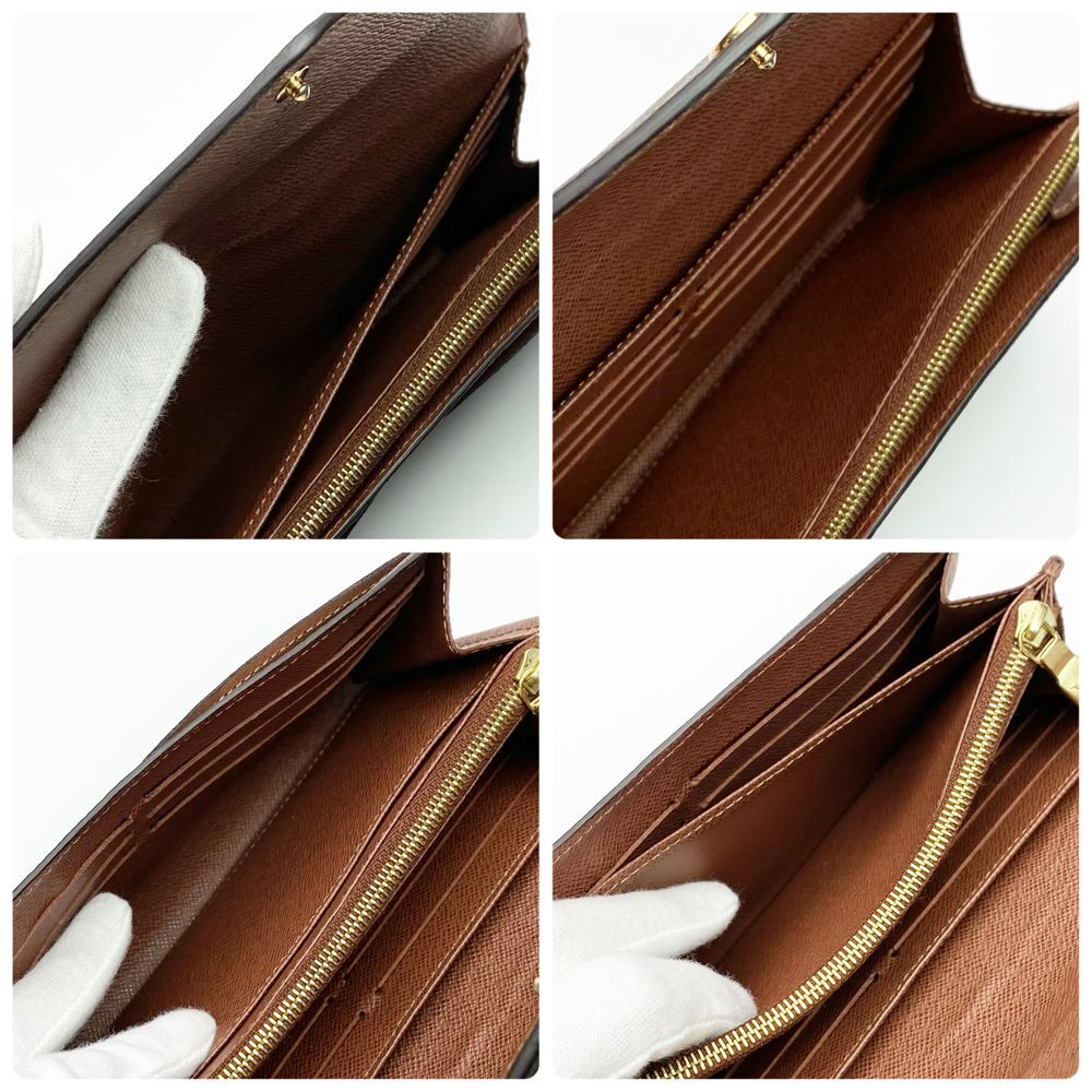 極美品◆ルイヴィトン ポルトフォイユ サラ モノグラム ブラウン LOUIS VUITTON（ルイ・ヴィトン） 並行輸入 長財布 モノグラム