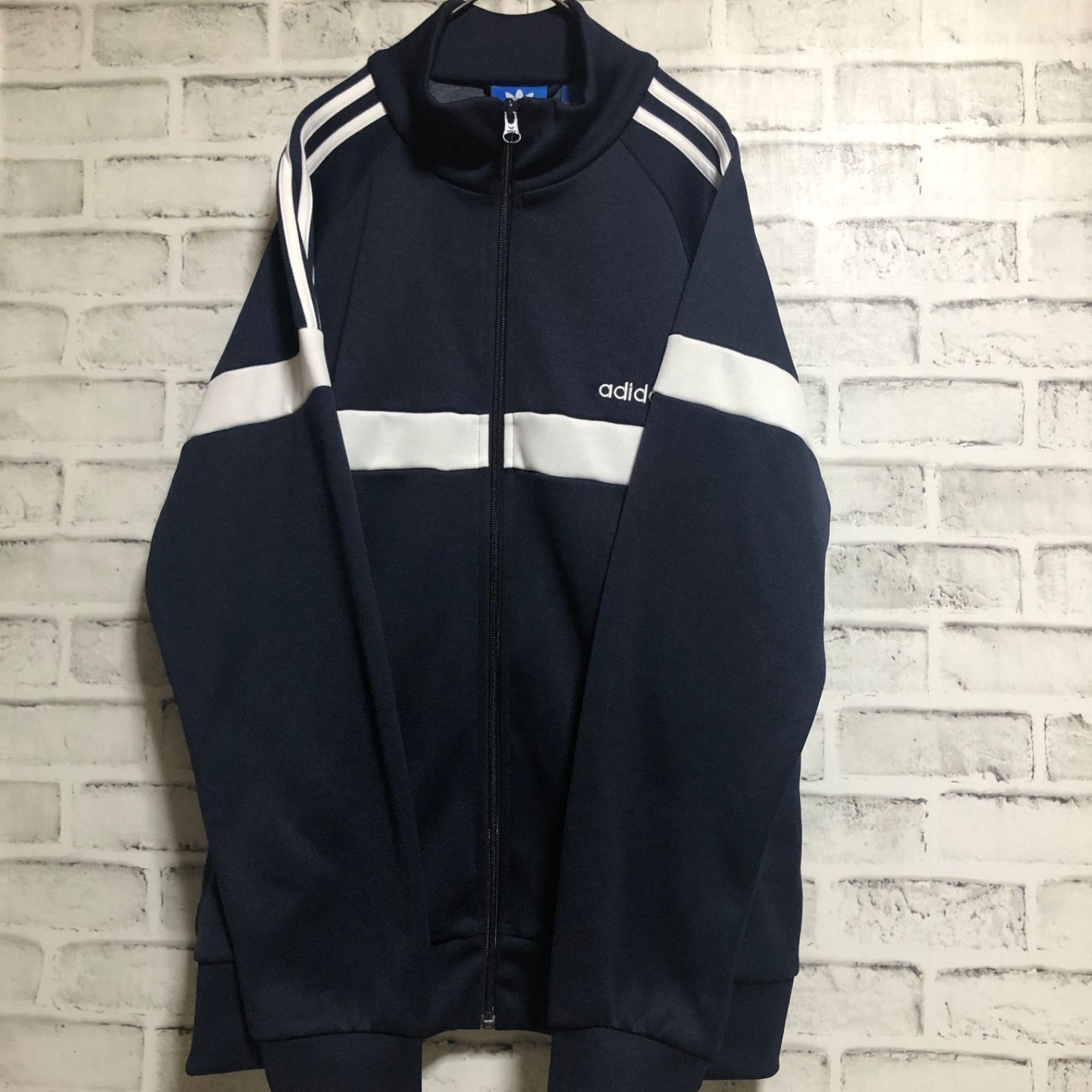 80s復刻版⭐️adidas トラックジャケット/ジャージ L トレファイル刺繍 
