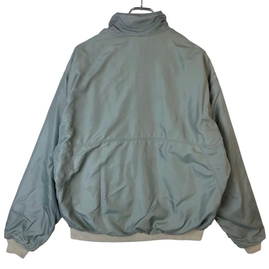 80s90sパタゴニアPatagoniaシェルドシンチラナイロンジャケット裏地フリースジャケットロゴタグワンポイント灰色グレー水色ライトブルーアウトドア ヴィンテージ50305