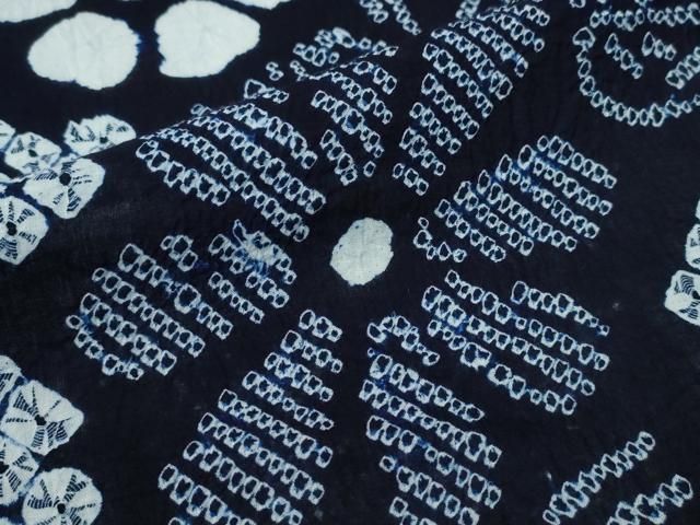 平和屋着物∴夏物 浴衣 有松鳴海絞り 枝花文 綿 逸品 CAAY4440ng 平和