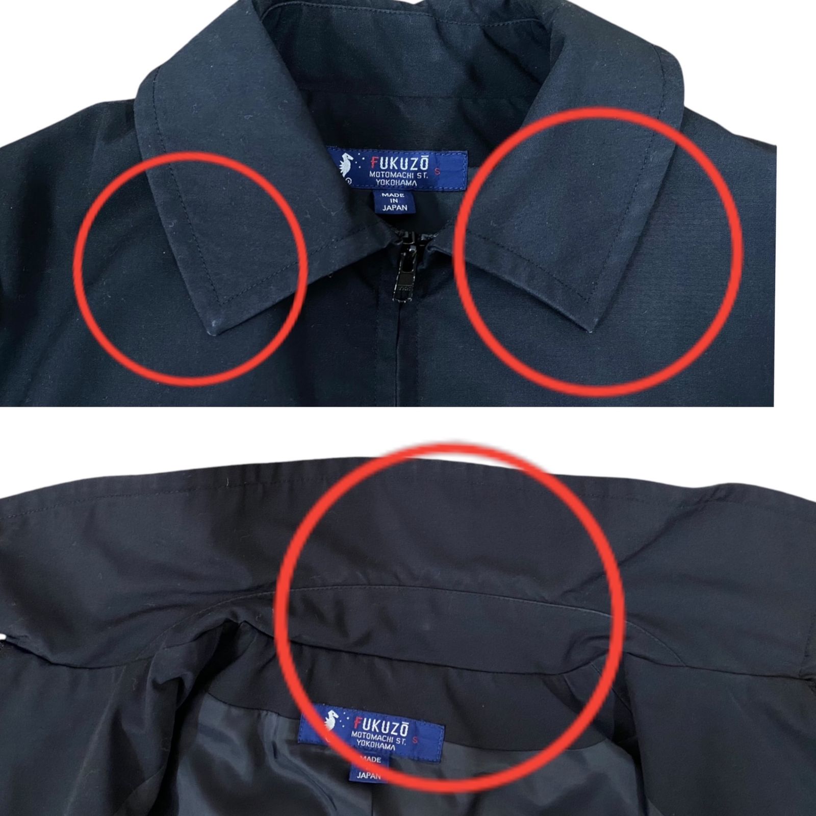 FUKUZO(フクゾー) ポリエステル コットン ジップアップ ブルゾン