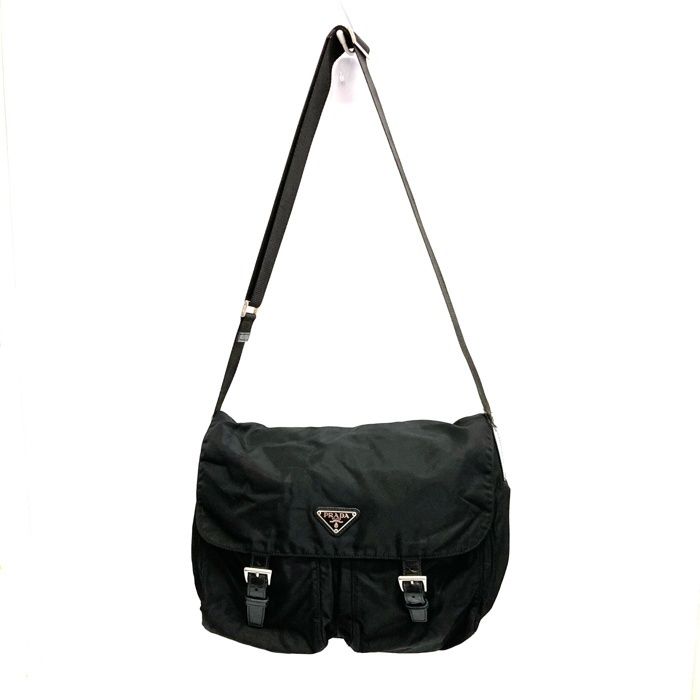 ☆PRADA プラダ メッセンジャーバッグ ナイロン 三角プレート