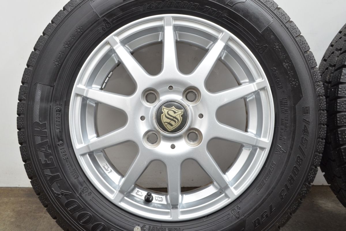 LEBEN 13×4.00B +43 4H PCD100 155/65R13 サマータイヤ付き アルミホイール 4本セット 2025年最新Yahoo!オークション -13インチ マルチホイール(4穴)の中古