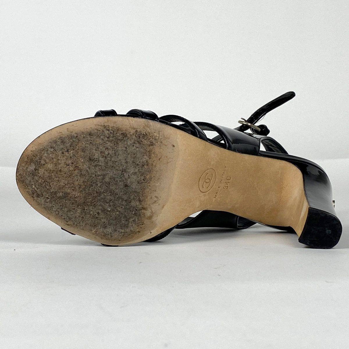 シャネル CHANEL カメリア アンクルストラップ サンダル ココマーク  