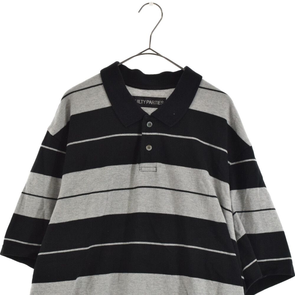 WACKO MARIA ワコマリア 23SS STRIPED POLO SHIRT S/S GRAY/BLACK