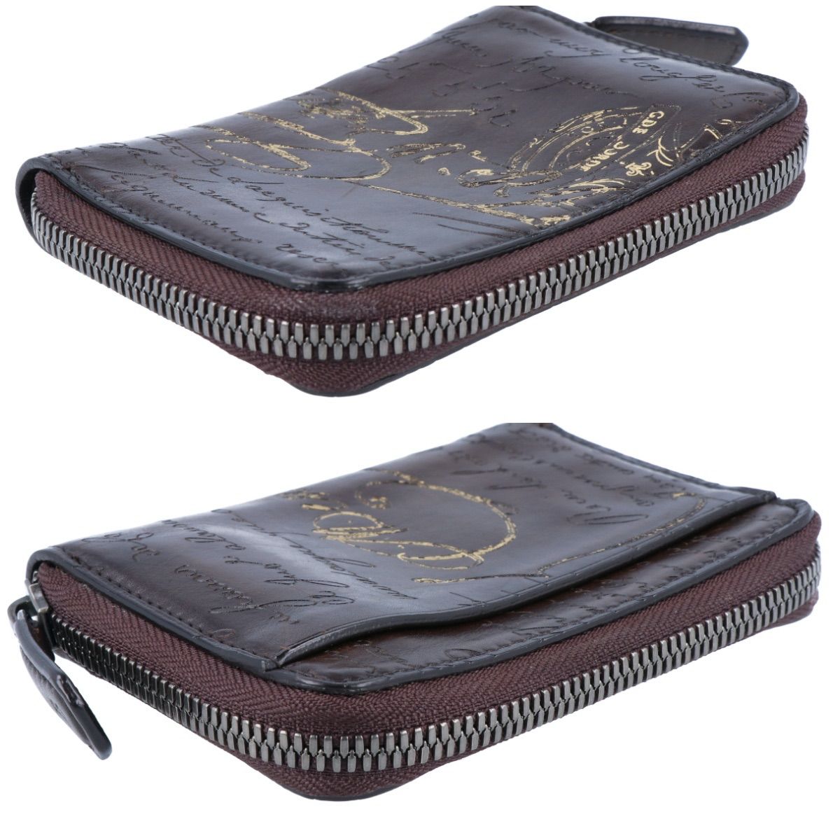 Berluti ベルルッティ)コト カリグラフィスクリットレザーキーケースグレー コト スクリットレザー ジップ キーホルダー | ベルルッティ JP