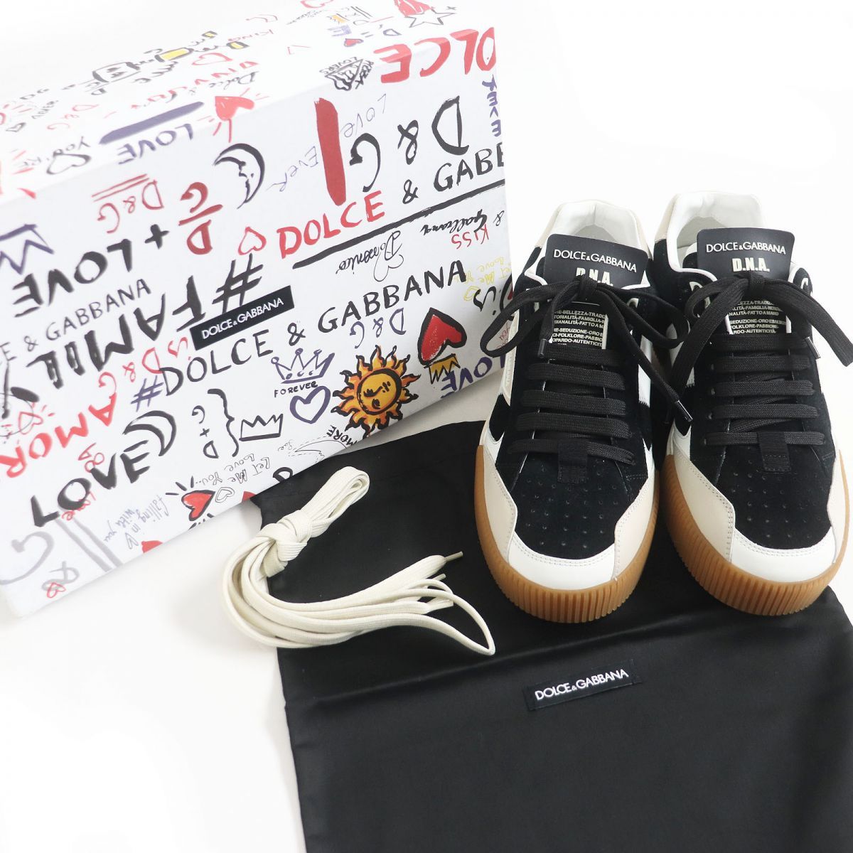 未使用品□黒タグ DOLCE＆GABBANA/ドルチェ＆ガッバーナ クラスト 