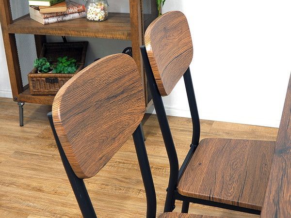 事務・店舗用品 ダイニングセット 3点セット/ブラウン