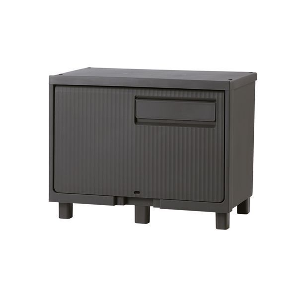 天馬 積み重ねても受け取れる宅配ボックス ダークグレー