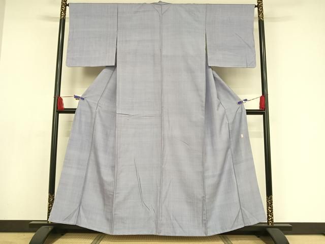 平和屋着物●染司よしおか　五代目　吉岡幸雄　紬　色無地　藤鼠色　正絹　逸品　AAAW4025np 平和屋着物○染司よしおか 五代目 吉岡幸雄 紬 色無地 藤鼠色 正絹