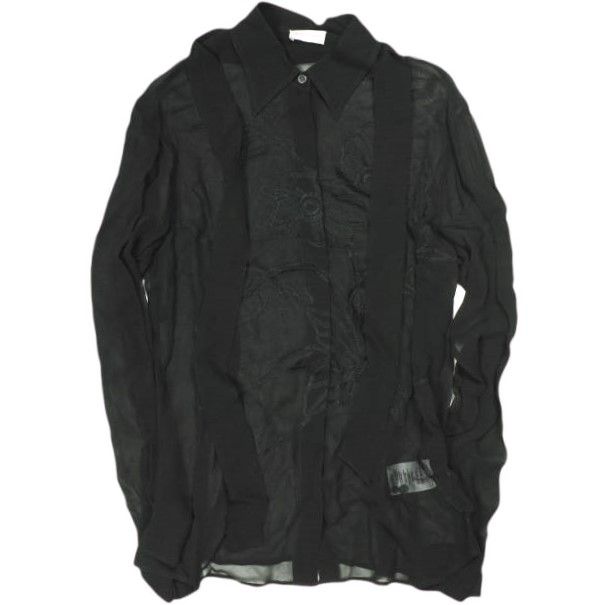 dries van noten ドリス　ビスコースシャツ DRIES VAN NOTEN☆メンズ ハーフジップシャツ ビスコース (Dries