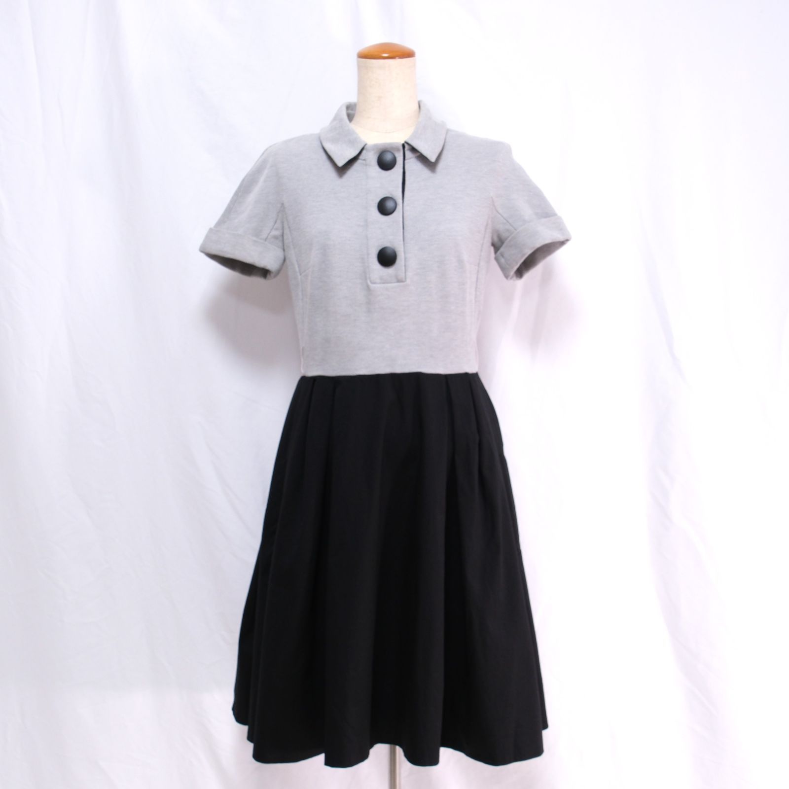 PAULE KA ワンピース ベルトなし】 PAULE KA ポールカ ワンピース フレアスカート 36