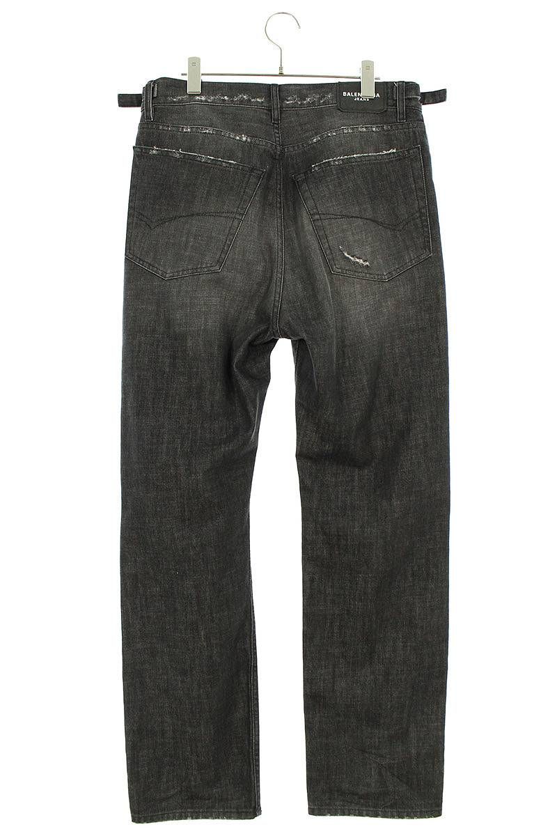 バレンシアガ  697834 TXE06 デストロイ加工デニムパンツ メンズ XS バレンシアガ 697834 TXE06 デストロイ加工リラックスフィット