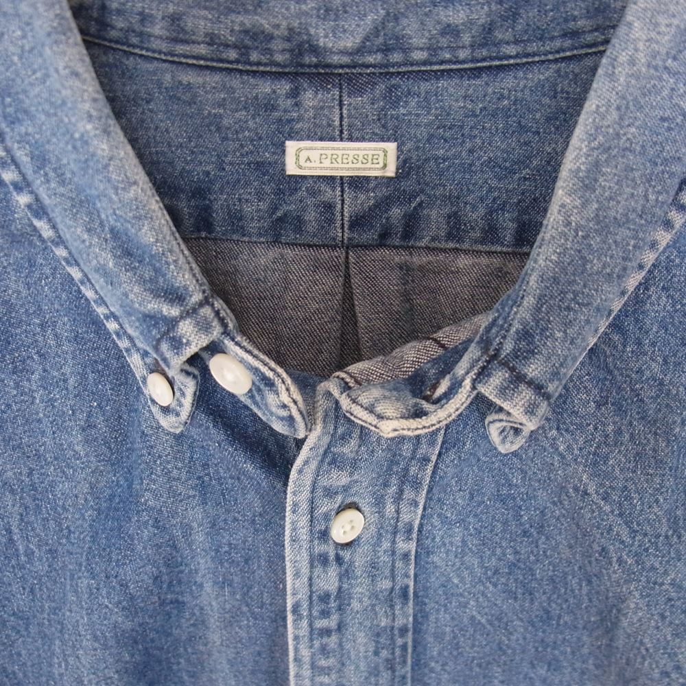 アプレッセ A.PRESSE 22SS 22SAP-02-03H BD Denim Shirt ボタンダウン