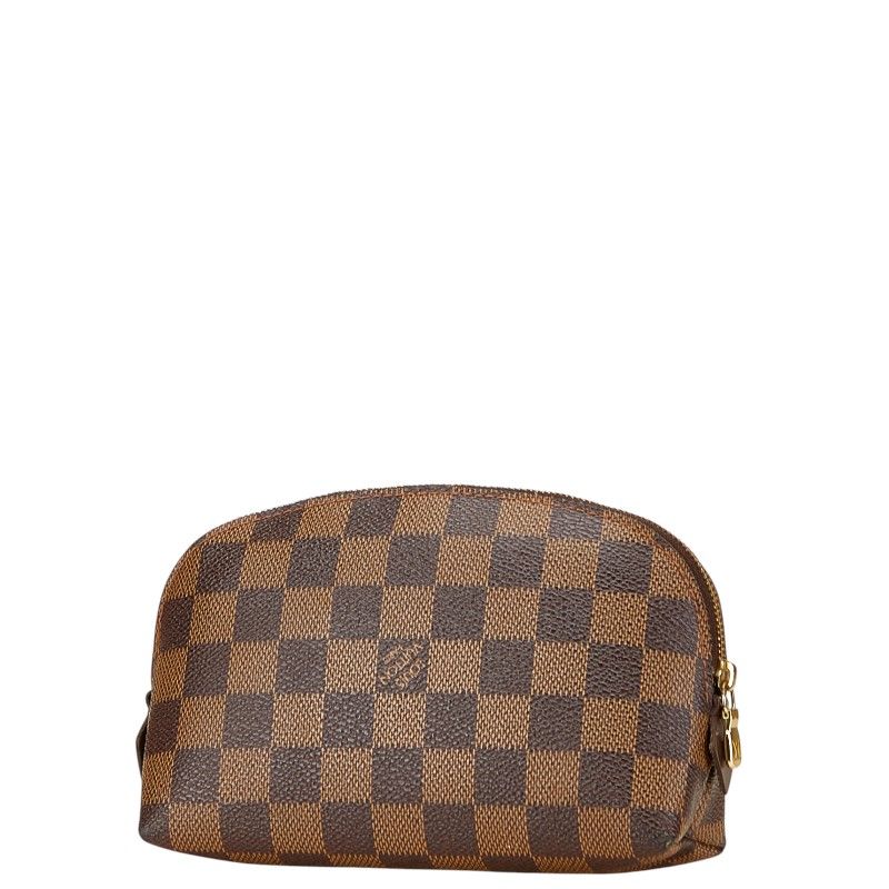 老舗の ルイ ヴィトン ダミエ ポシェット コスメティック PM N47516 ブラウン PVC レザー レディース LOUIS VUITTON 1-0229659 最大級の品揃え！