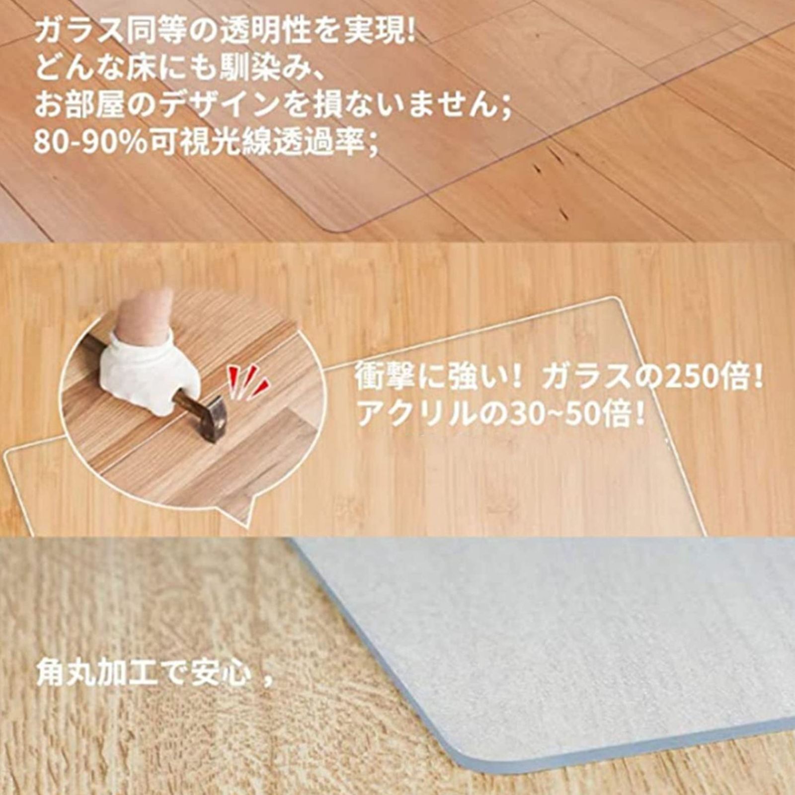 フローリング 床保護シート 凹み防止 傷防止 キズ防止 無色 厚さ フローリング 床保護シート 凹み防止 傷防止 キズ防止 無色 厚さ