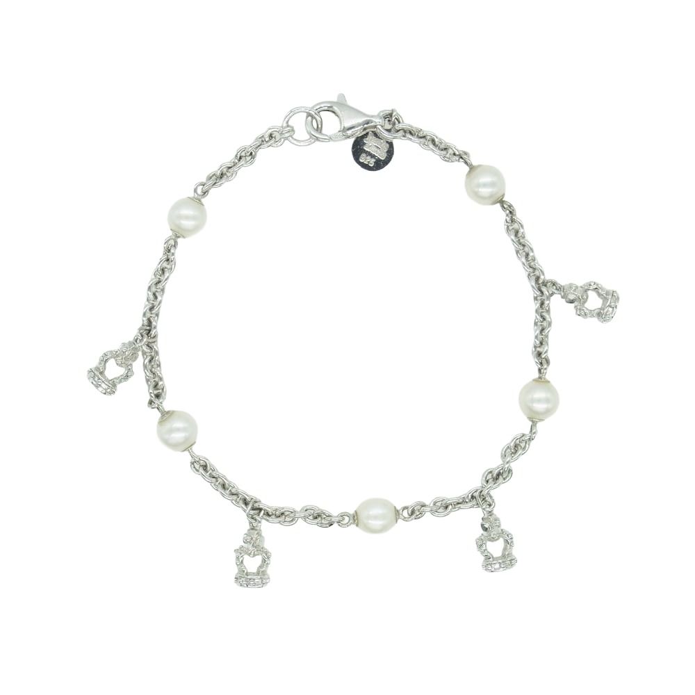 ジャスティンデイビス　シルバー925 クラウンモチーフ ブレスレット　アクセサリ JUSTIN DAVIS 【中古】ジャスティン デイビス クラウン