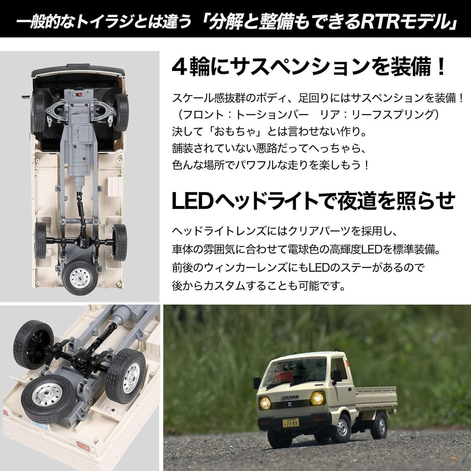 1/10 スズキ キャリイ 軽トラ RCカー ホワイト D12 RTR 2WD WPL JAPAN スズキ キャリイ 軽トラRC RTR – RAYWOOD