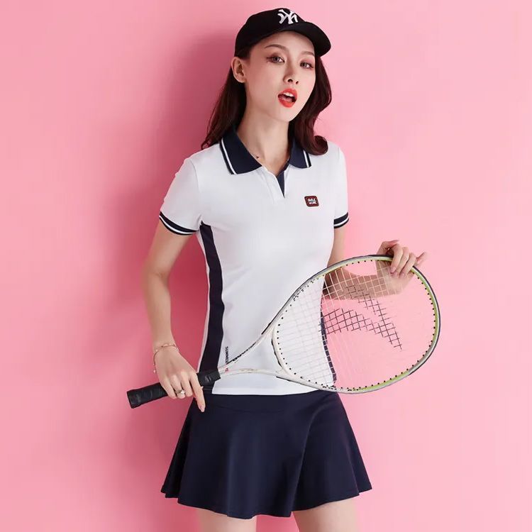 即発送 ゴルフウェア レディース 半袖 ポロシャツ スカート上下2点セットS ゴルフウェア レディース 春夏 セットアップ スカート 2点セット