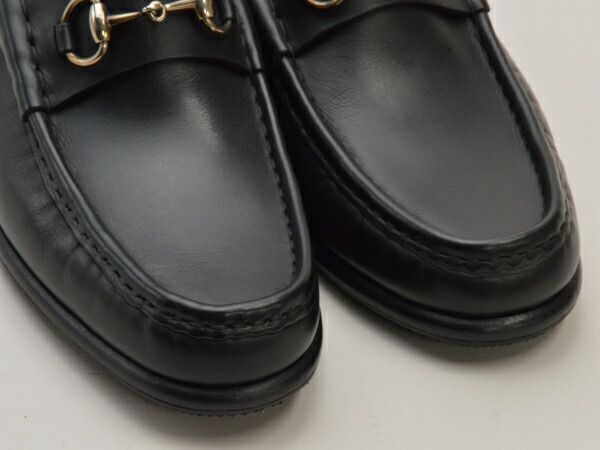 グッチ GUCCI レザー ホースビット ローファー シューズ 38C