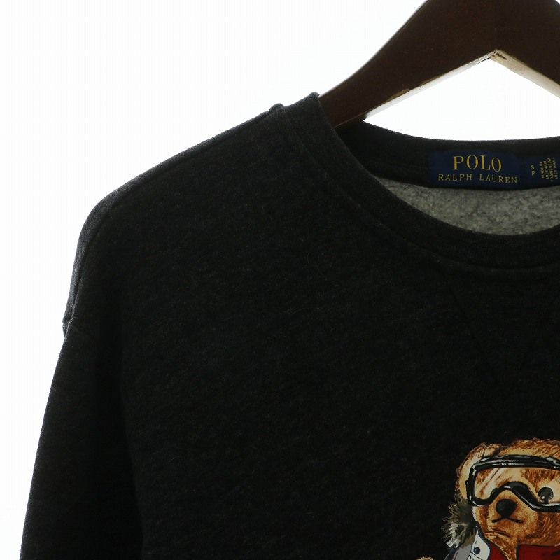 ポロベア ギフト プリント スウェット トレーナー クルーネック 裏起毛