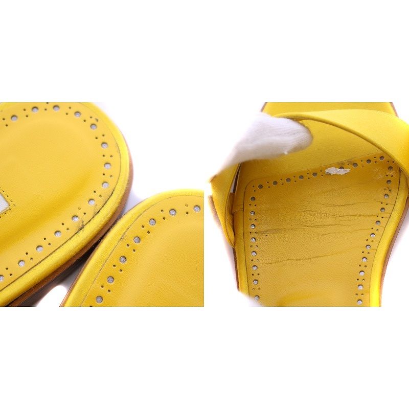 ★未使用★マノロブラニク ミュール 23 カーキ ポインテッドトゥ 靴 MANOLO BLAHNIK(マノロブラニク) ミュール 35 1/2 レディース