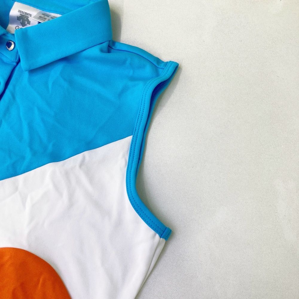 全品送料無料！ サイズ M DESCENTE GOLF デサントゴルフ ノースリーブポロシャツ オレンジ系 240101530250 ゴルフウェア レディース ストスト 最新作が入荷中！