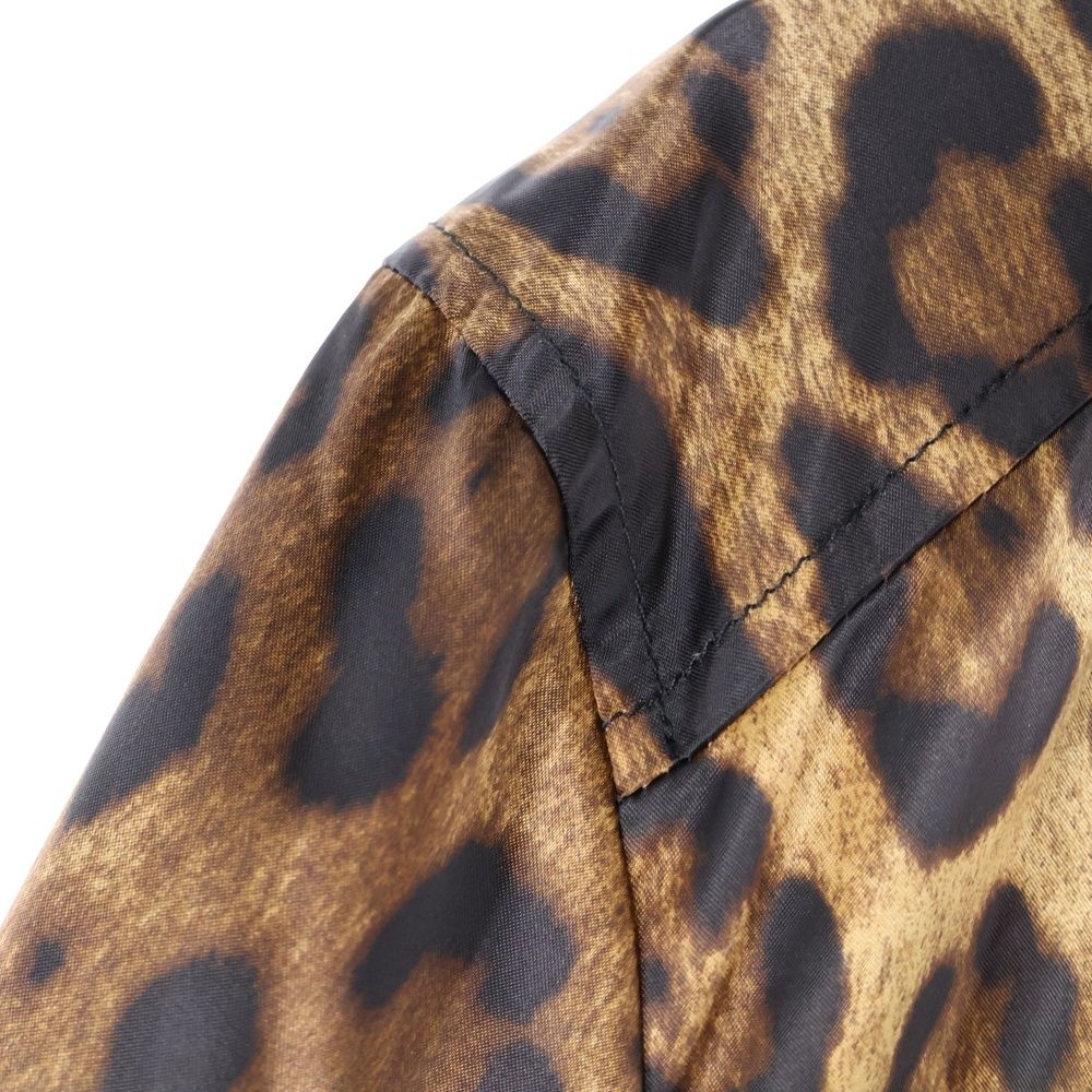 DOLCE &amp; GABBANA ドルチェアンドガッバーナ レオパード総柄 ナイロン マルチポケット ジップアップ ジャケット ブラウン F9236T DOLCE & GABBANA (ドルチェアンドガッバーナ) レオパード総柄 ナイロン