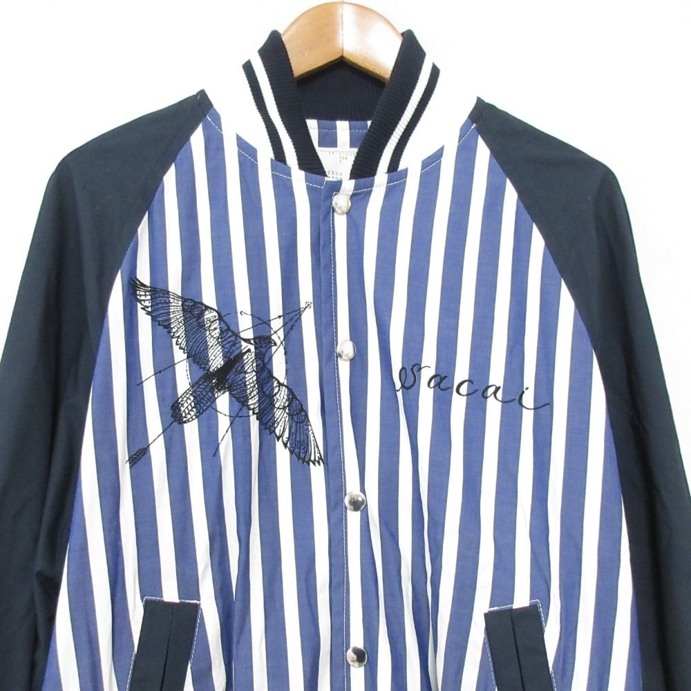 美品 sacai サカイ Dr.Woo ドクターウーコラボ バードデザイン シャツ