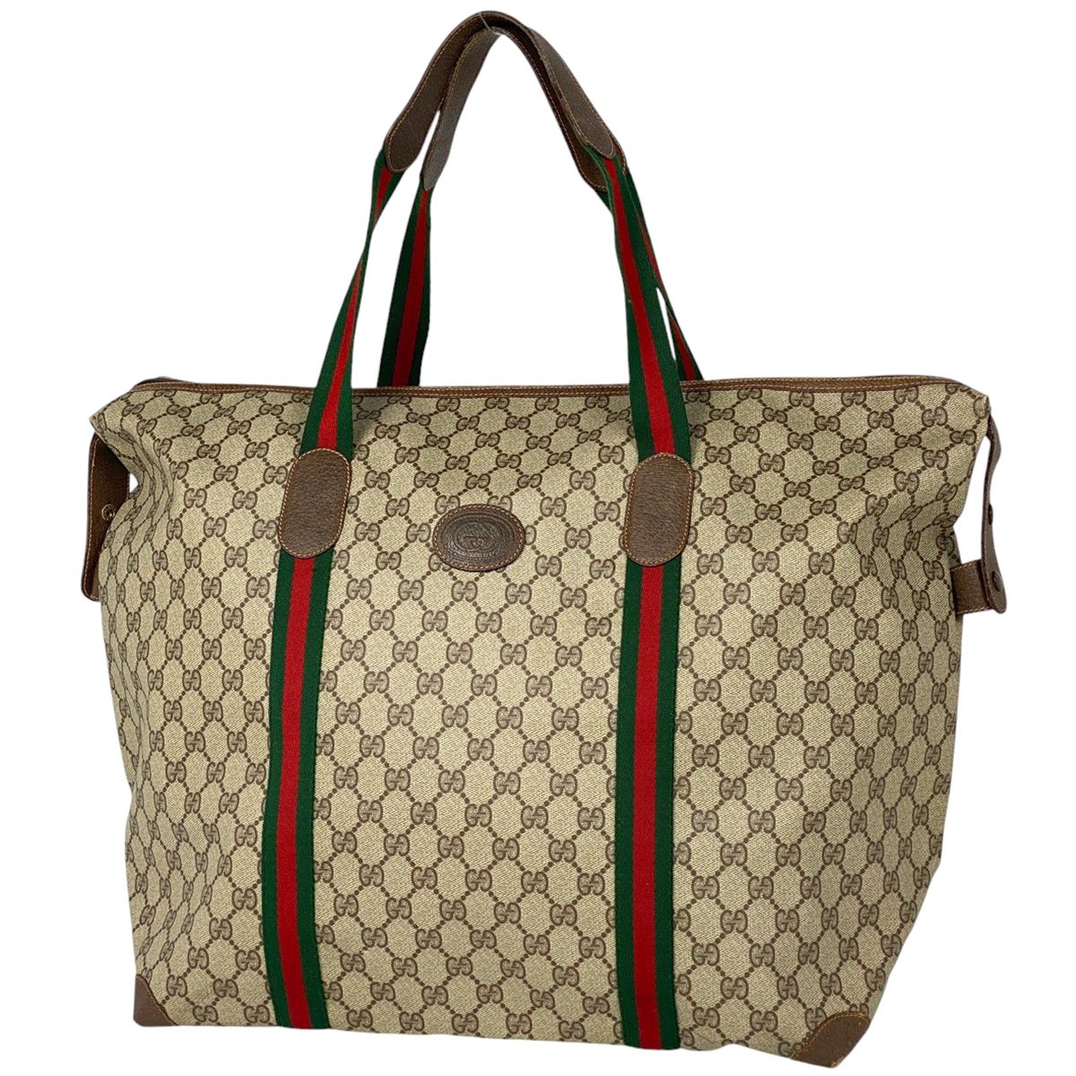 グッチ GUCCI GG柄 ボストンバッグ シェリーライン ウェブ グッチ 8919012 ボストンバッグ コーティングキャンバス ブラウン レッド グリーン レディース