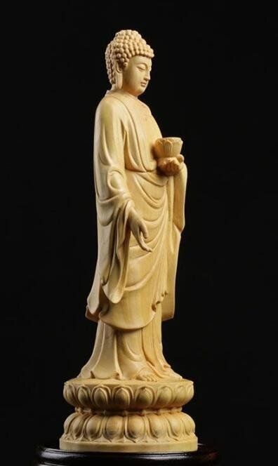 黄楊木彫刻実木如来木彫置物21 cmWP 109 SKLAD-KIRPICHA_RU