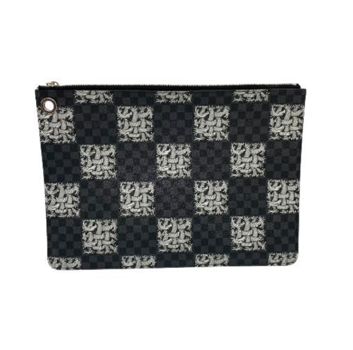 玉津 LOUIS VUITTON ルイ ヴィトン M61232 ダミエグラフィット ポシェットジュールGM クリストファーネメス セカンドバッグ クラッチバッグ ブラック TA2502741