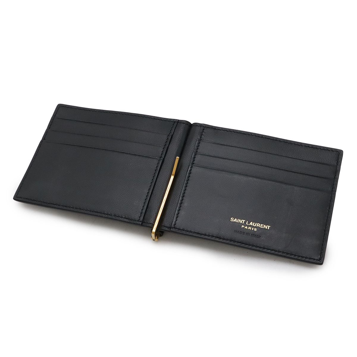 YSL イブサンローラン タイニーカサンドラ 札入れ マネークリップ付