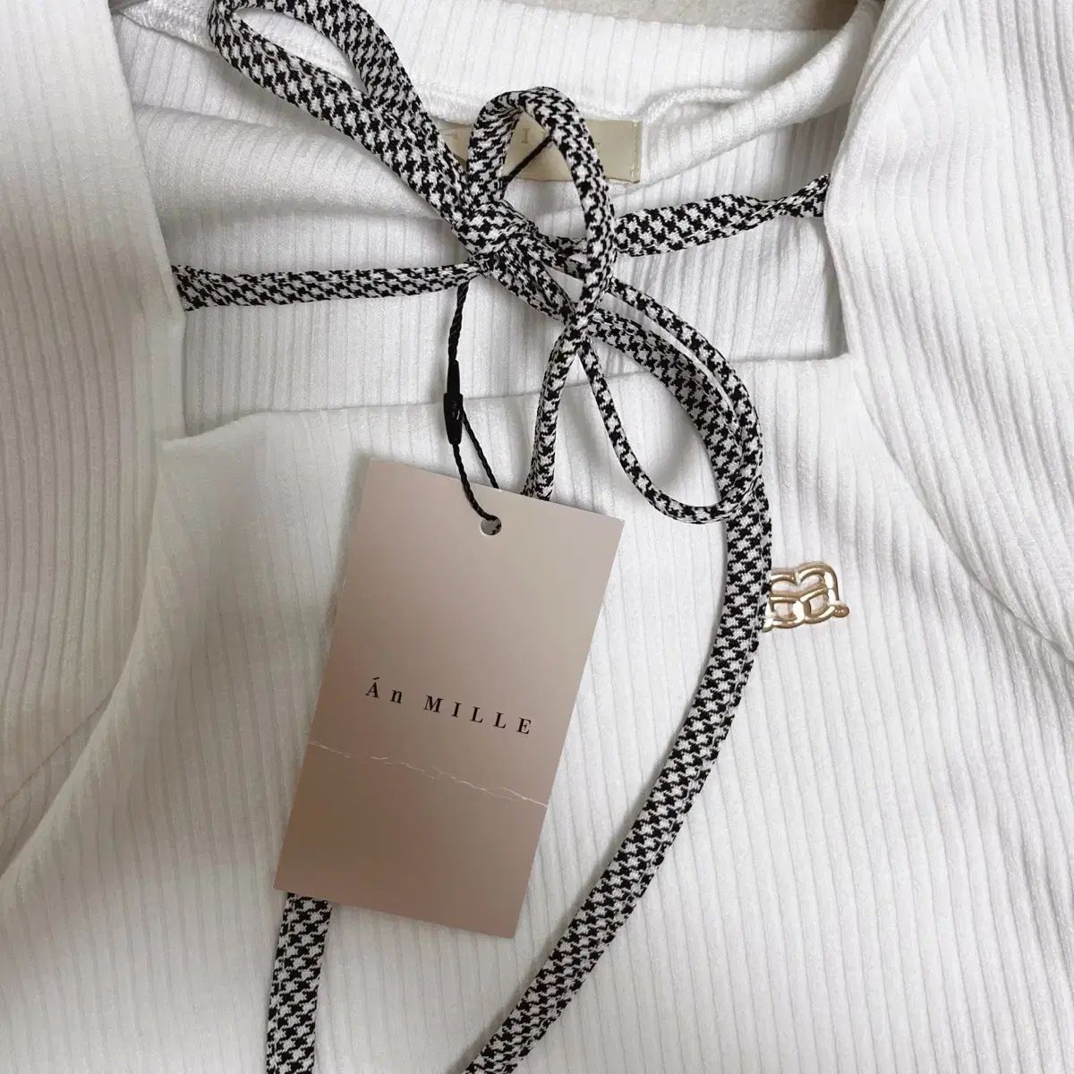  スナ系 迷ルリボン ニット トップス 白 長袖 ニット セーター