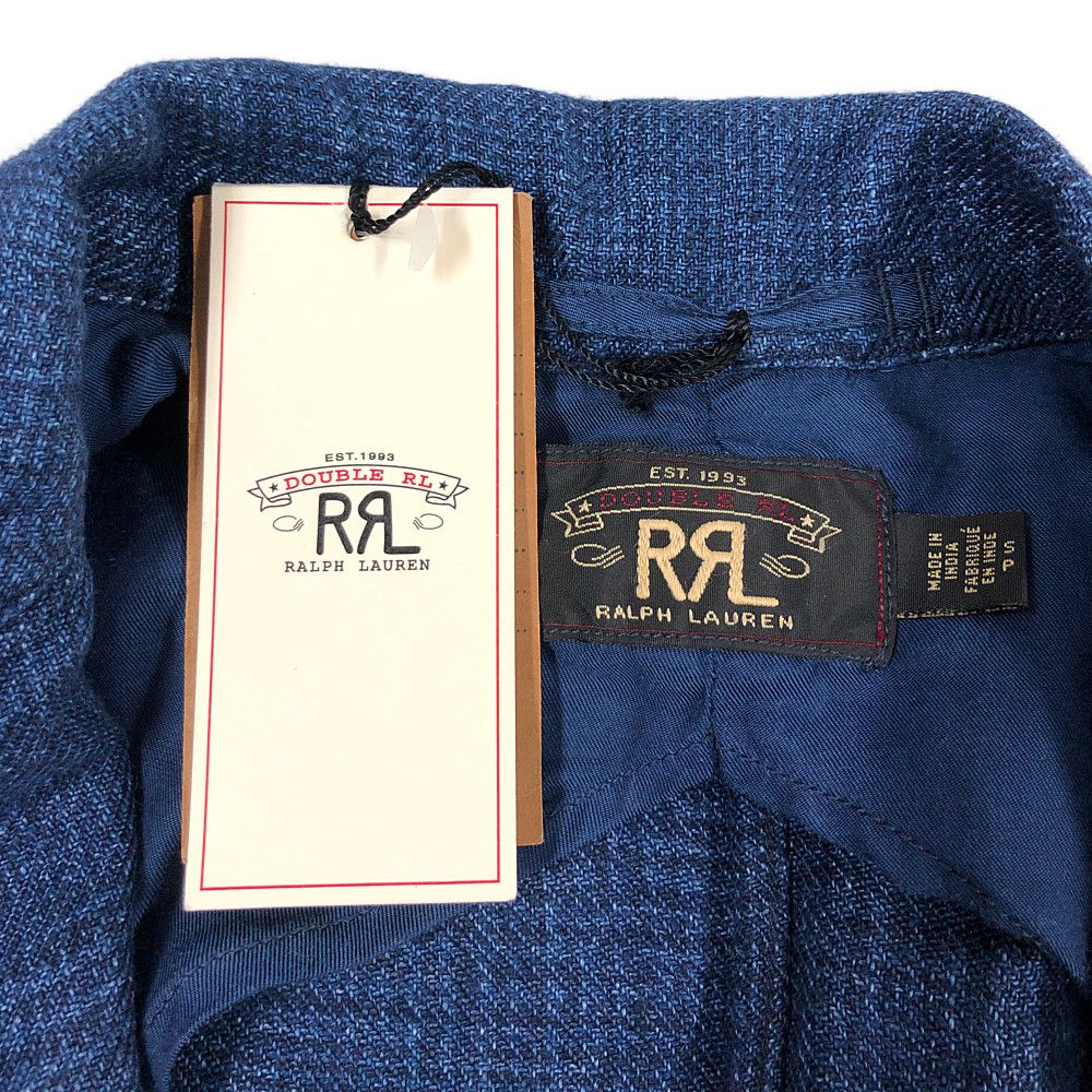 RRL ダブルアールエル ラルフローレン 3B リネン テーラードジャケット インディゴブルー系 サイズS 正規品 / 31100