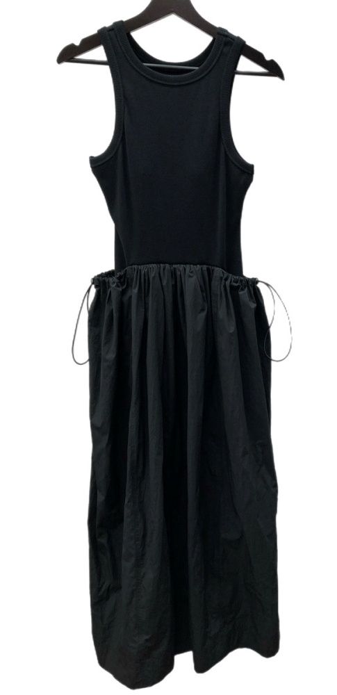 トゥデイフル TODAYFUL ドッキング ギャザー Docking Gather Onepiece ドレス Dress ノースリーブ カップイン 異素材 ドロストリング BLACK 黒 12310323 ワンピース ブラック SIZE38 104LT-150