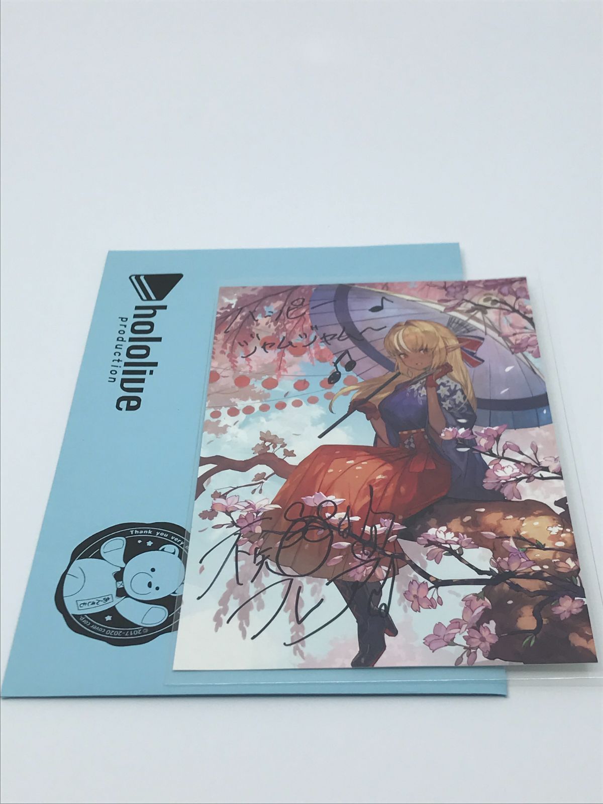 ホロライブ 不知火フレア 誕生日記念2020 直筆サインポストカード c-1