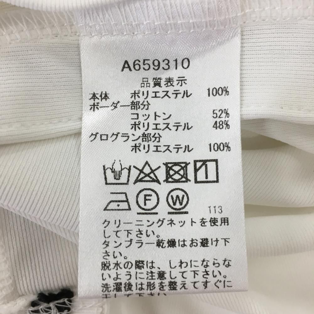 ☆特価☆【美品】アルチビオ 半袖シャツ 白×黒 ビッグロゴ 袖口