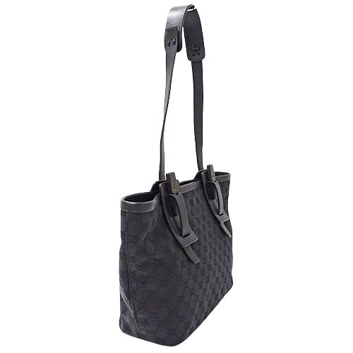 GUCCI ショルダーバッグ 黒 キャンバス グッチ GUCCI バッグ レディース ブランド トートバッグ