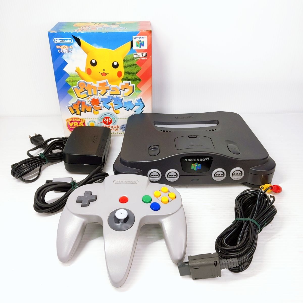 中古品】Nintendo 任天堂 ニンテンドウ64 本体 ピカチュウげんき