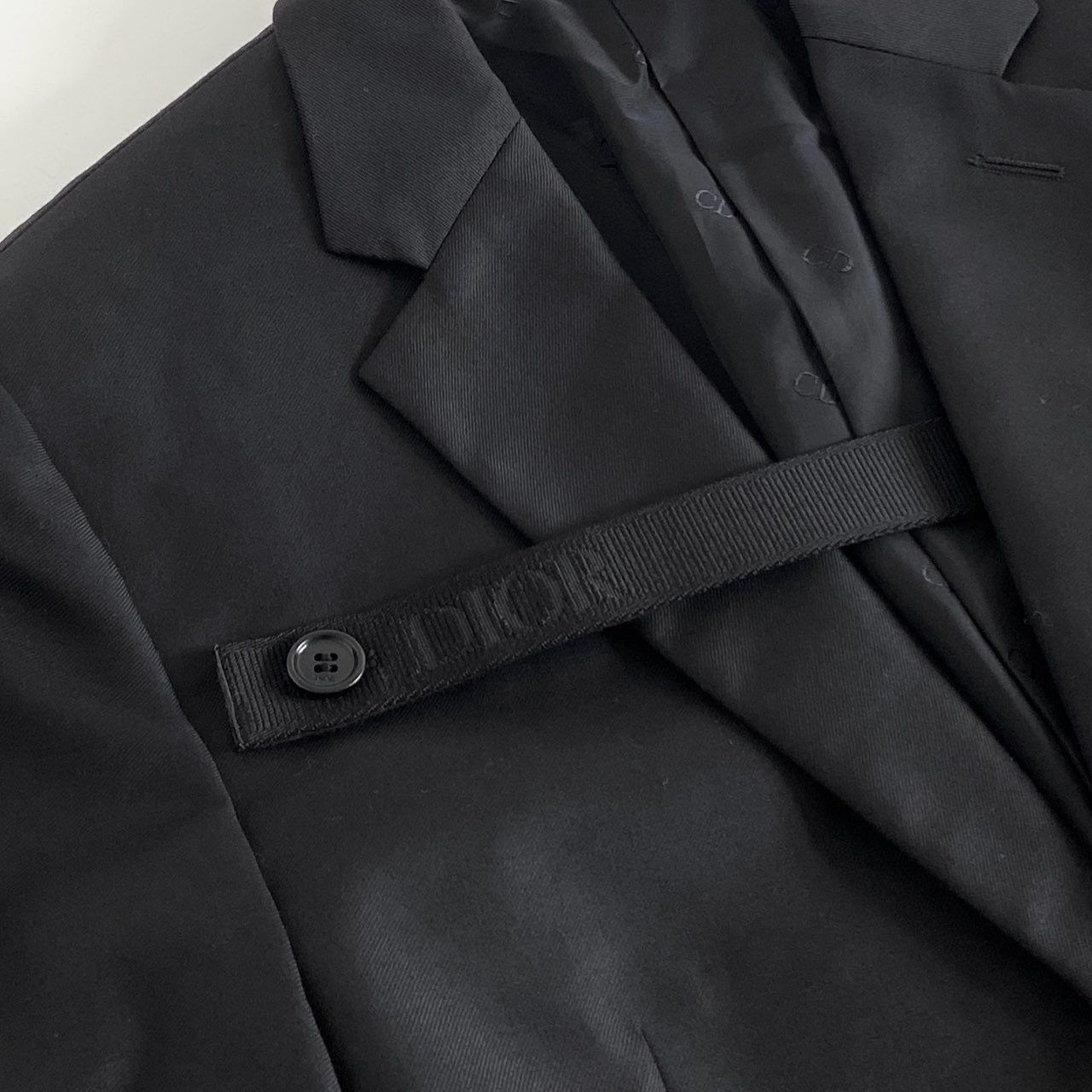 83h13 DIOR HOMME ディオールオム 20AW ストラップロゴ テーラード 