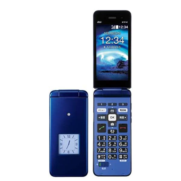 中古】 KYF41 かんたんケータイ ロイヤルブルー SIMフリー 本体 au ガラケー【送料無料】 kyf41bl7mtm - メルカリ