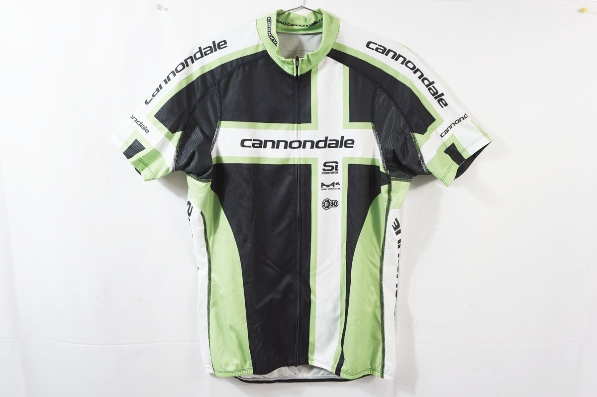 cannondale サイクルジャージ 半袖 黒/緑　XLサイズ CANNONDALE 「キャノンデール」 Lサイズ 半袖サイクルジャージ