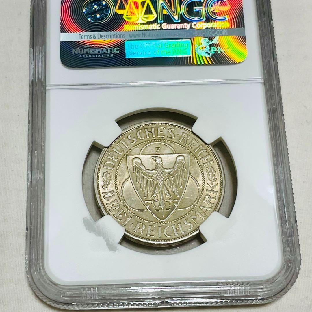 1930 ドイツ ワイマール ラインラント解放 3マルク 銀貨 NGC AU - メルカリ