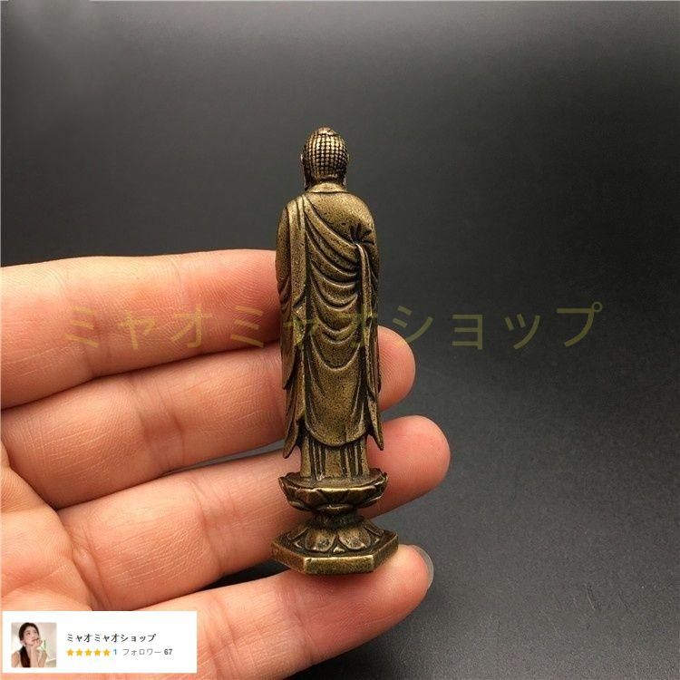 仏教美術 仏像 釈迦仏像 小仏像 銅製 銅器 仏教美術 仏像 釈迦牟尼立像仏 小仏像 銅製 銅器 - メルカリ