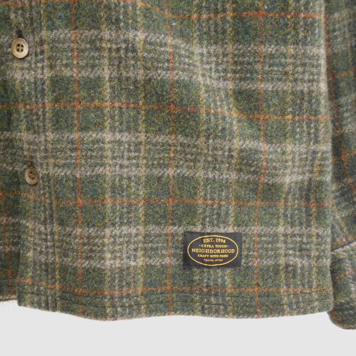 NEIGHBORHOOD ネイバーフッド 152UCNH-SHM01 MAKAVELI / W-SHIRT.LS チェックウール ワークシャツ 長袖  S 10115384 NEIGHBORHOOD, image size:1200x1200