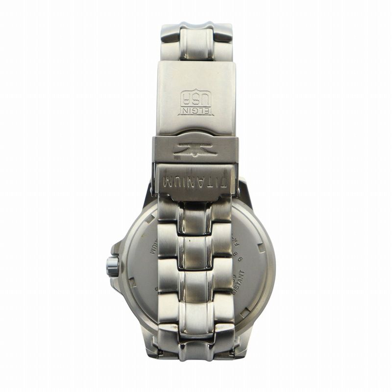 エルジン ELGIN 腕時計 ウォッチ ソーラー カレンダー付き ロゴ