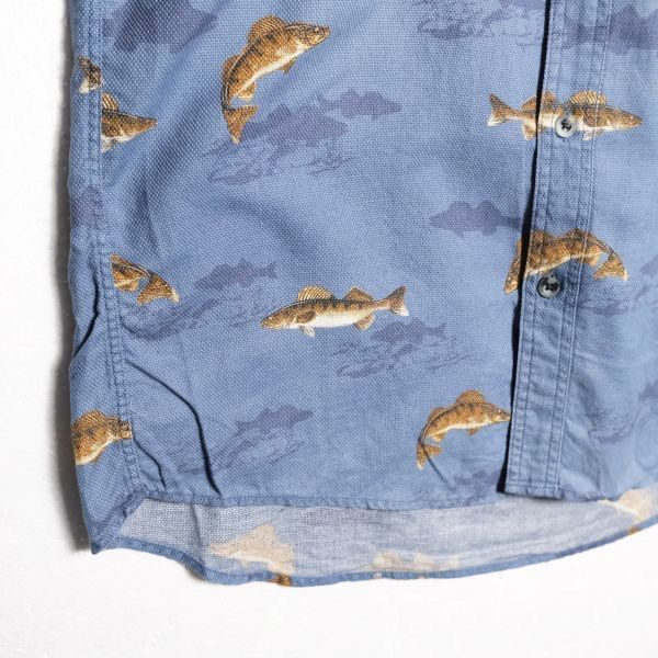 2025年最新入荷 90´s 00´s ボタンダウン フィッシュプリント Cabela´s カベラス 半袖シャツ