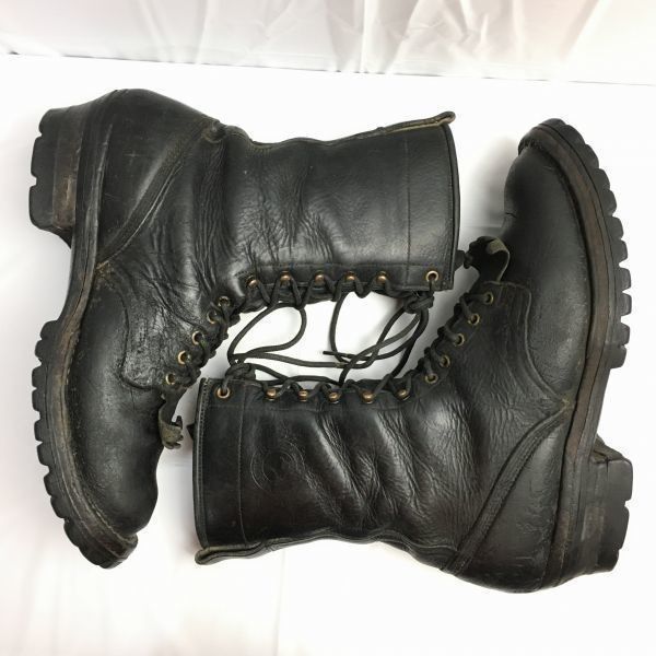 試着交換OK！HATHORNハソーン　70s-80s?Vintage 品　レザーブーツ　size11D〈黒/BLACK/ブラック〉レースアップ編み上げ　ホワイツ　　boots　/ men's 管No.WS5 試着交換OK！HATHORNハソーン 70s-80s?Vintage 品 レザーブーツ